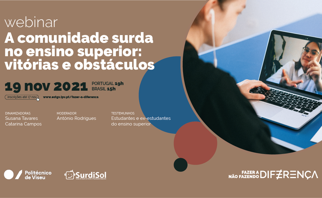 Webinar “A comunidade surda no ensino superior: vitórias e obstáculos”