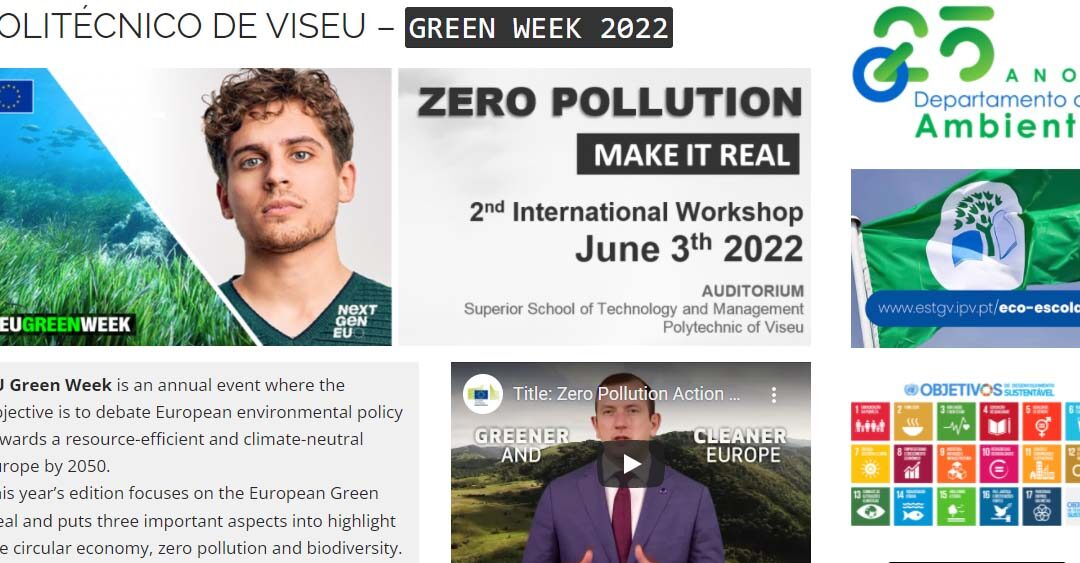 Green Week IPV 2022 – 2º Workshop – Rumo à Poluição Zero